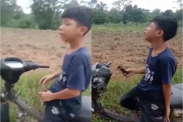 Bocil Nangis Ketakutan, Motor Bapak Buat Kerja Malah Setangnya ...