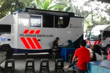 Ilustrasi layanan SIM Keliling Kota Solo.