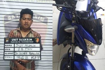 Motor Yamaha Vixion hilang di rumah saat ditinggal salat subuh, ternyata maling motor sang keponakan korban.