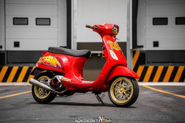 Modifikasi Motor Vespa S 125 Merah Merona Grafis ala Lightning ...