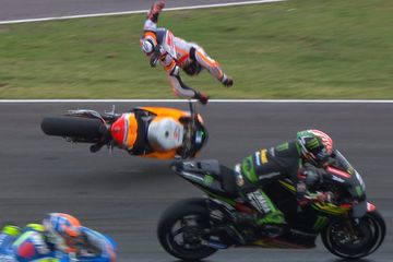 Pedrosa terpelanting karena motornya high side