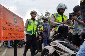 Operasi Zebra di Pasar Rebo, Jakarta Timur, Selasa (14/11/2017).(stanly)