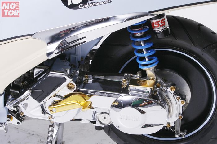 Begini Motor Yamaha Fino Dijadikan Cafe Racer, Kaki-kaki 