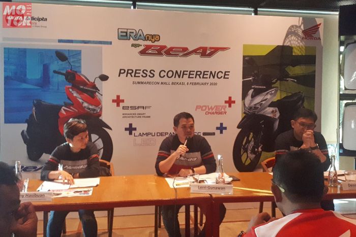 Konferensi pers peluncuran Honda BeAT 2020 di Jawa Barat