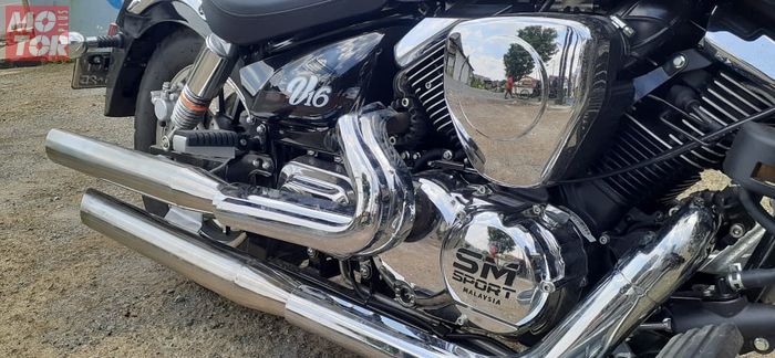 Sekilas bentuk knalpot seperti ori pabrikan padahal ini hasil kustom Brayan Knalpot