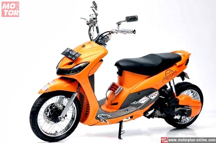 Nostalgia Yamaha Mio Modifikasi Low Rider, Bikin Matic Serasa Harley