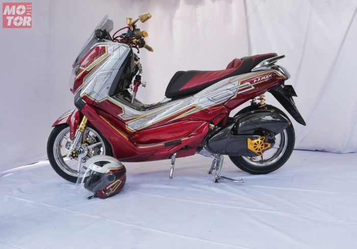 Tampil Beda Yamaha NMAX di Airbrush Grafis dan Lampu Mobil MotorPlus Online