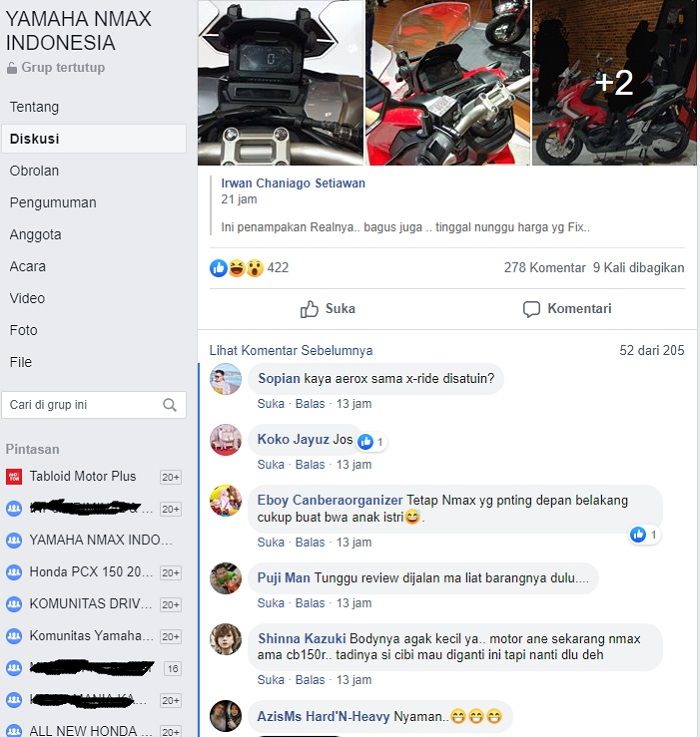 Komentar pemilik Yamaha NMAX dengan kehadiran Honda ADV 150.