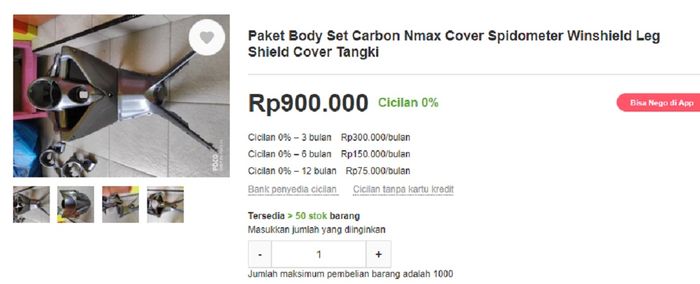 Paket bodi set carbon Yamaha NMAX.