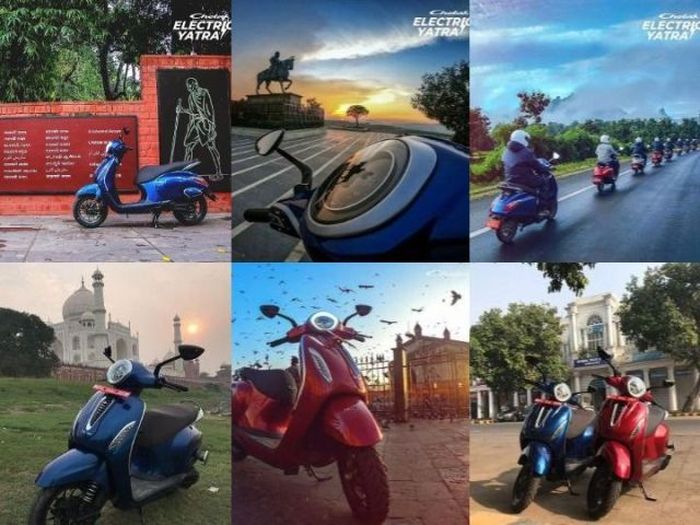 Skuter listrik baru besutan Bajaj, yaitu E-scooter Chetak yang ternyata mirip Vespa pabrikan asal Italia.