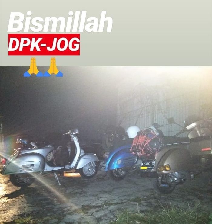 Motor <a href='https://jambi.tribunnews.com/tag/vespa' title='Vespa'>Vespa</a> yang digunakan saat melewati <a href='https://jambi.tribunnews.com/tag/alas-roban' title='Alas Roban'>Alas Roban</a>.