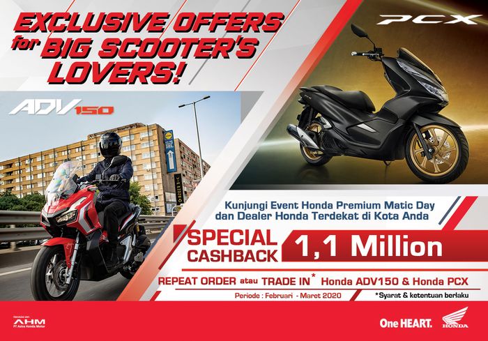 Dapat Cashback Jutaan Tanpa Syarat, Cukup Boyong Honda PCX 150 atau ADV150  - Motorplus