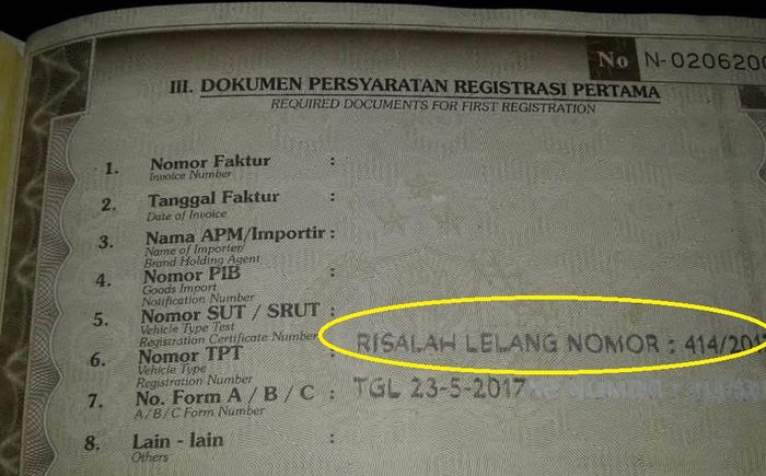 Bukti surat risalah lelang bisa sebagai dasar penerbutan STNK