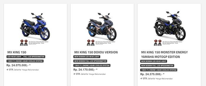 Varian motor bebek Yamaha.