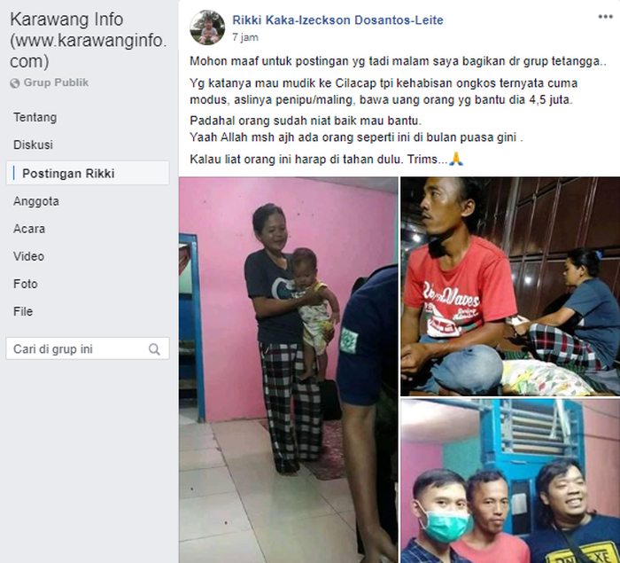 Waspada Modus Penipuan Baru Mudik Sekeluarga Kehabisan Ongkos Ternyata Maling Berhasil Gasak Uang Jutaan Rupiah Semua Halaman Gridmotor Id<script async src=