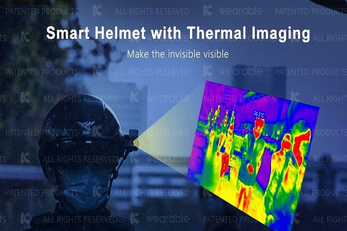 Helm canggih KC N901 bisa mendeteksi panas tubuh seseorang.