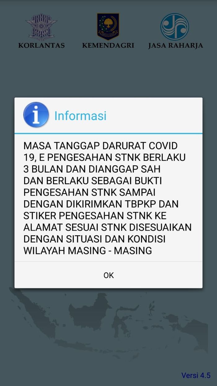 E-Pengesahan STNK berlaku selama 3 bulan