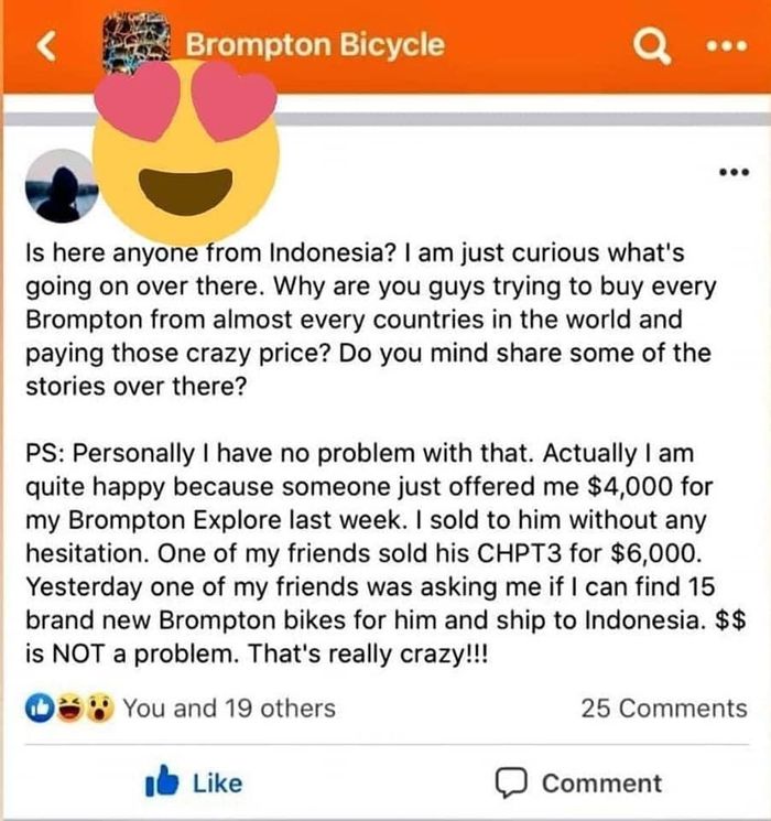 Orang Indonesia Borong Sepeda  Brompton Seharga Kawasaki 