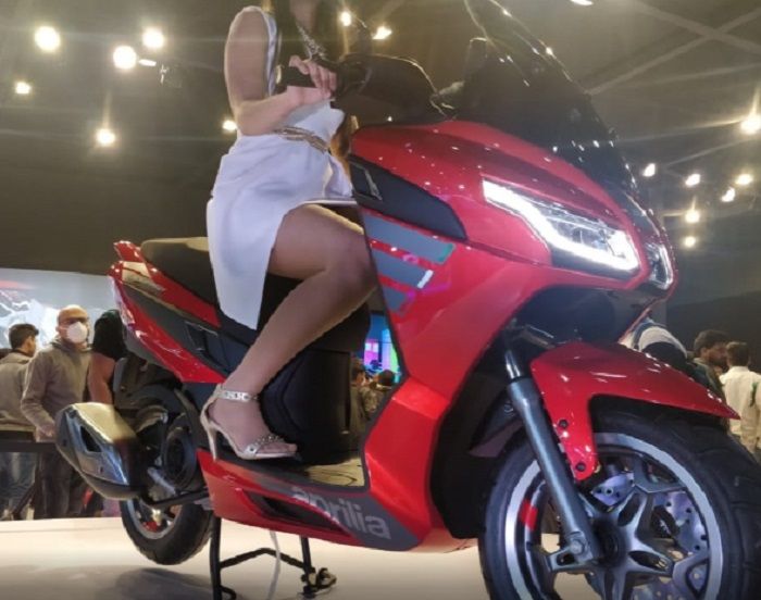 Aprilia SXR 160 ini pertama kali ditunjukkan pada Auto Expo 2020 beberapa bulan lalu.