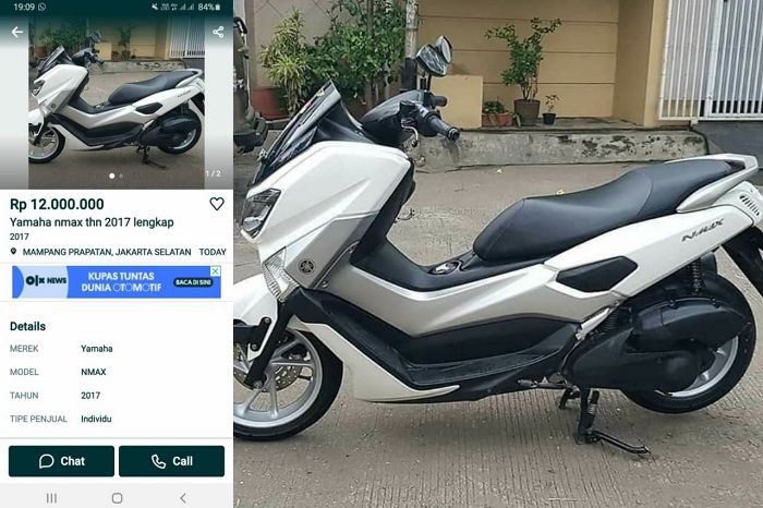 Jual Yamaha NMAX 2017 cuma Rp 12 jutaan di OLX