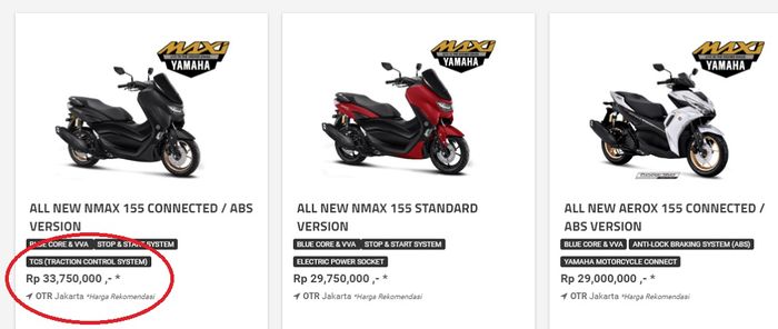 Yamaha All New NMAX dijual Rp 33.750.000.