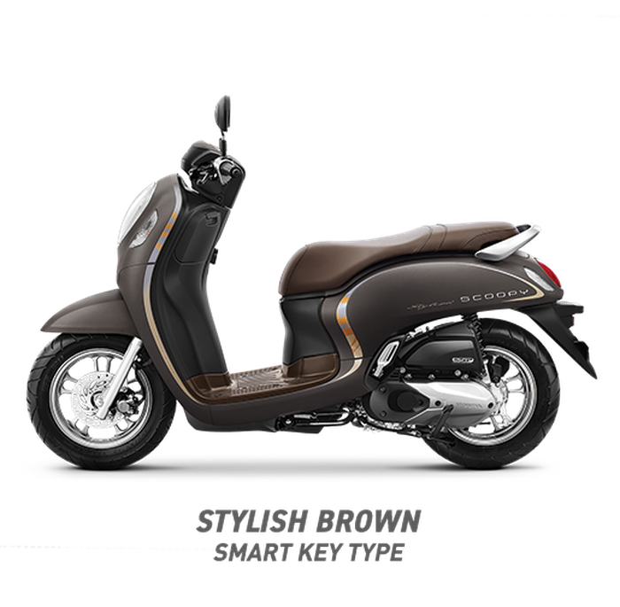 Honda All New Scoopy warna Stylish Brown (tipe Smart Key)