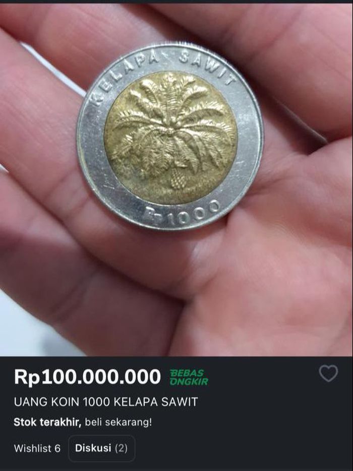 Suddenly Tajir Twisted Got Rp 1000 Coins Palm Pictures Can Be 