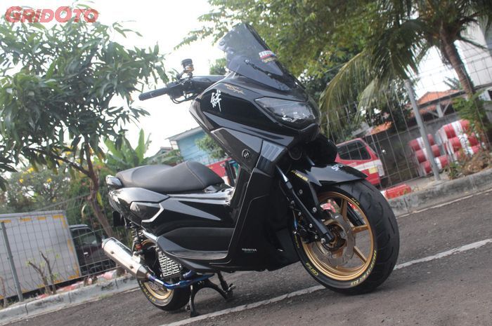 Modifikasi Yamaha NMAX Lawas Kian Sangar saat Dibalut Dengan Karbon