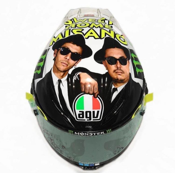 Ini 7 Desain  Unik Helm  AGV Pistanya Valentino Rossi yang 