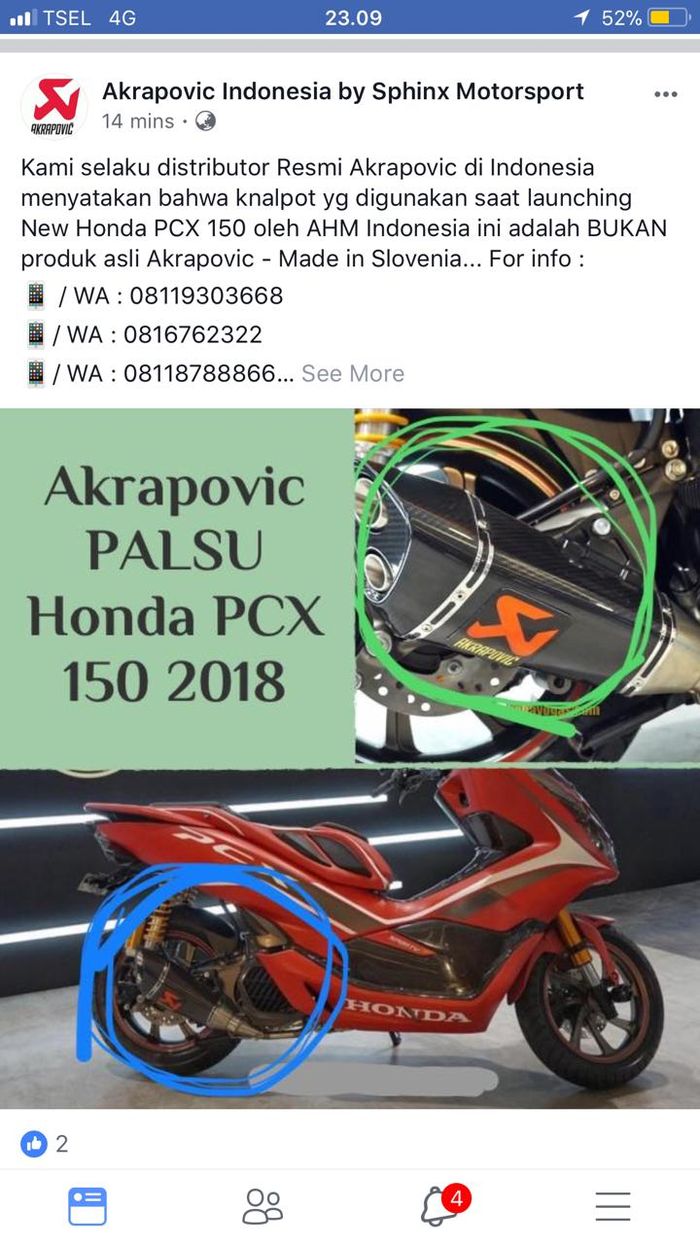 Intip Nih Modifikasi All New Honda PCX Yang Gunakan Knalpot