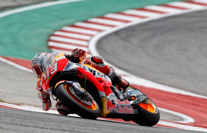 Marc Marquez saat melahap sirkuit COTA