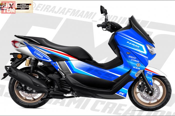 Inspirasi Modifikasi Digital Custom Competition All New Yamaha Nmax 155 Ada Livery Legenda Motorplus