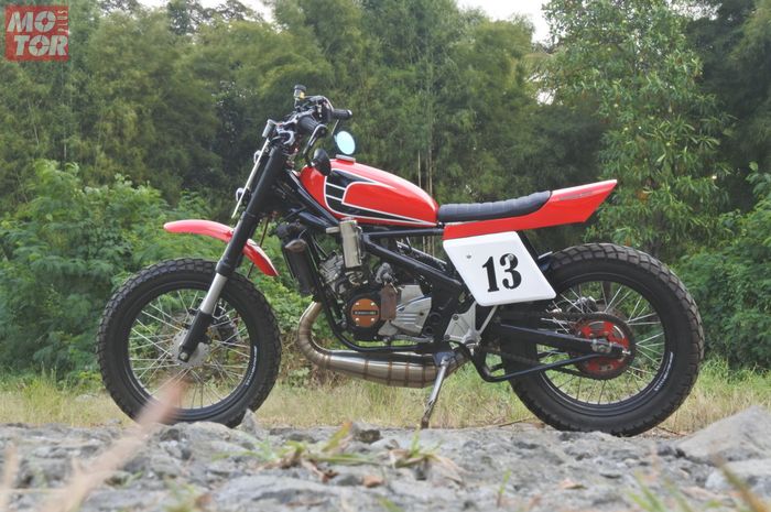 Ninja 150 RR Kena Modifikasi, Jadi Motor Custom Bergaya Flat Tracker