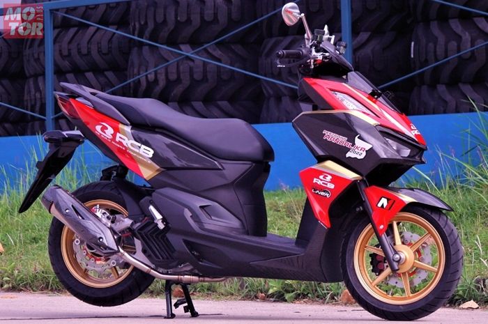 Honda Vario 160 ABS Modifikasi Pertama RCB, Pelek 13 Inci Bikin Padat