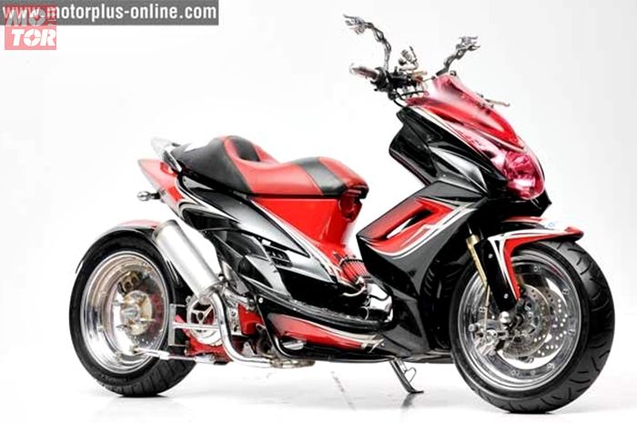 Nostalgia Yamaha Mio Modifikasi Low Rider, Bikin Matic Serasa Harley