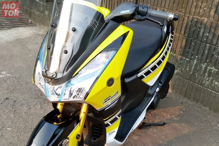 Sadis Yamaha Lexi Pakai Pelek Aerox Bikin Tampilannya 