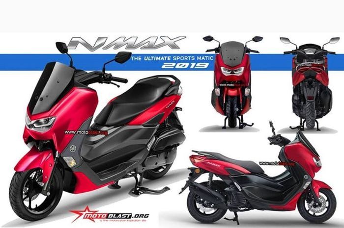 Tampang Baru Yamaha NMAX  2019 Bikin Geger Warna Merah 