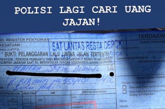 Kesal Ditilang Pemotor Perempuan Bikin Status Polisi Lagi