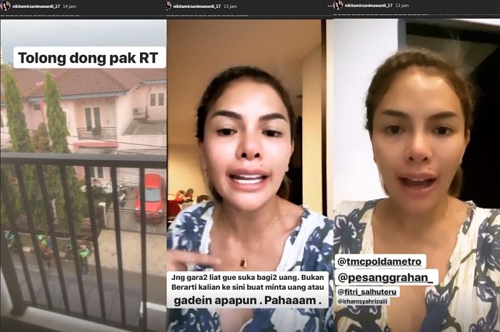 Unggahan Nikita Mirzani ktika rumahnya diserbu ojol