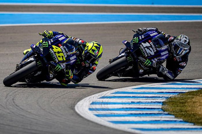 Valentino Rossi dan Maverick Vinales di MotoGP 2020