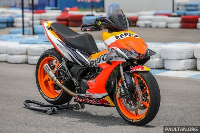 Modifikasi Honda Supra GTR 150, Kaki-kaki Gambot Mirip Motor MotoGP