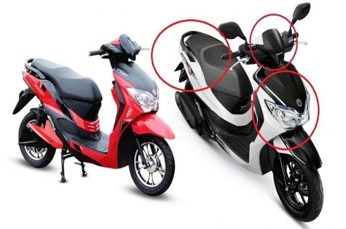 Motor baru yang digugat Honda (merah) karena mirip produk Honda (putih) 