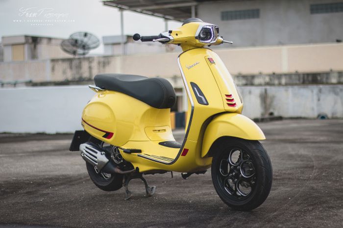 Modifikasi Vespa Sprint 150 Kuning Makin Atraktif Pakai Aksesoris Kelas Wahid Motorplus 3101