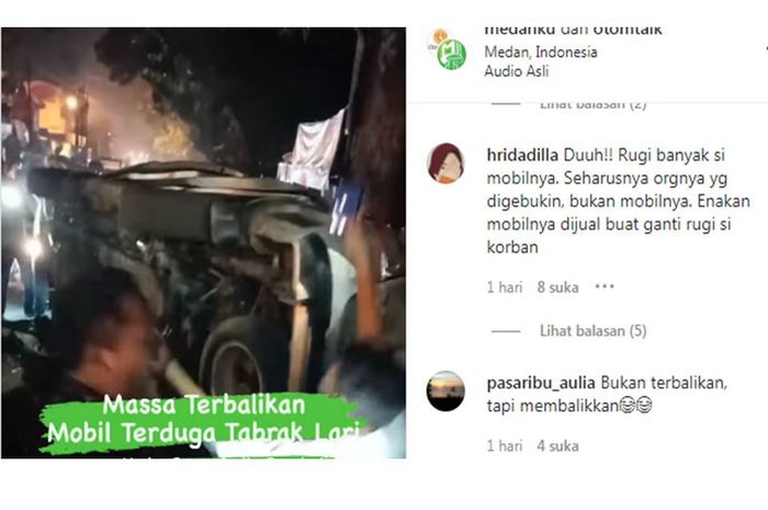 Video Pemotor Jadi Korban Tabrak Lari Di Medan Mobil Pelaku Jadi