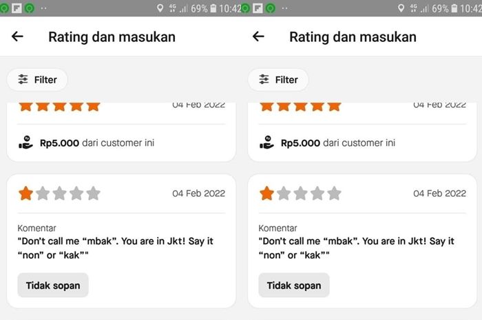 Kisah Driver Ojol Dikasih Bintang 1 Gara-gara Panggil Pelanggan Mbak