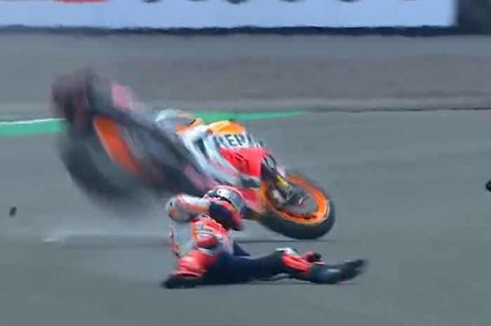 Komentar Marc Marquez Usai Crash Parah Di MotoGP Mandalika 2022 - Motorplus