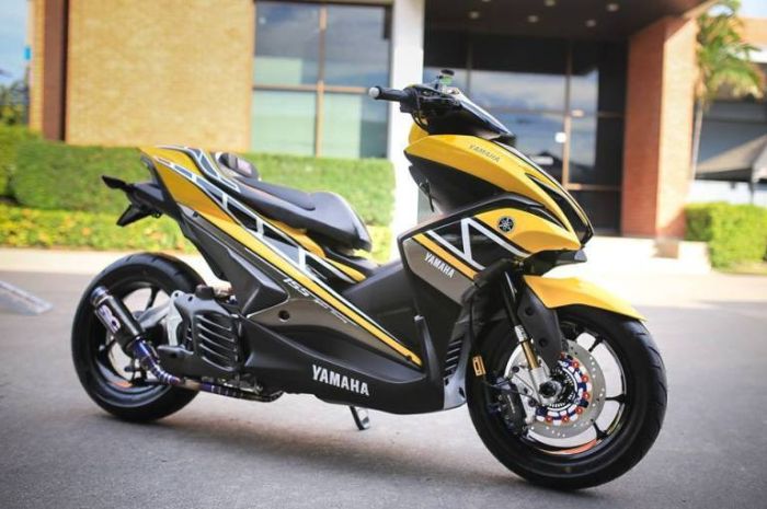 Modifikasi Motor Yamaha Aerox Thailand, Makin Keren Berkat Ganti Warna