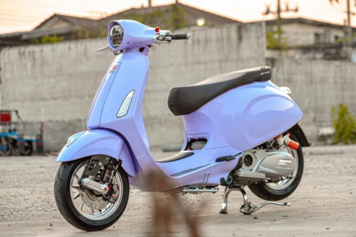 Motor Modifikasi Vespa Primavera 150, Body Mulus Sokbreker Menipu