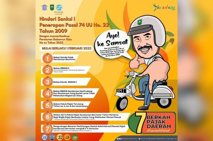 7 Program Pemutihan Pajak 2023 Di Riau, Bebas Denda Pajak Hingga Diskon ...