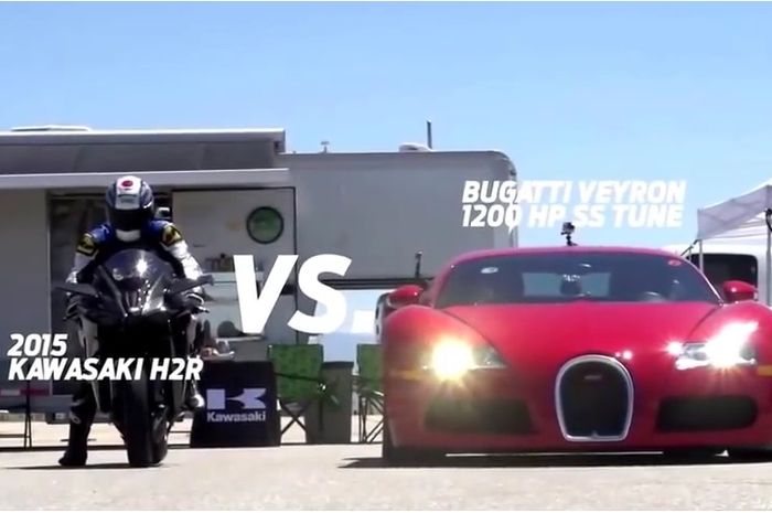 Parah Bugatti Veyron Korekan Aja Bisa Diayamin Kawasaki Ninja